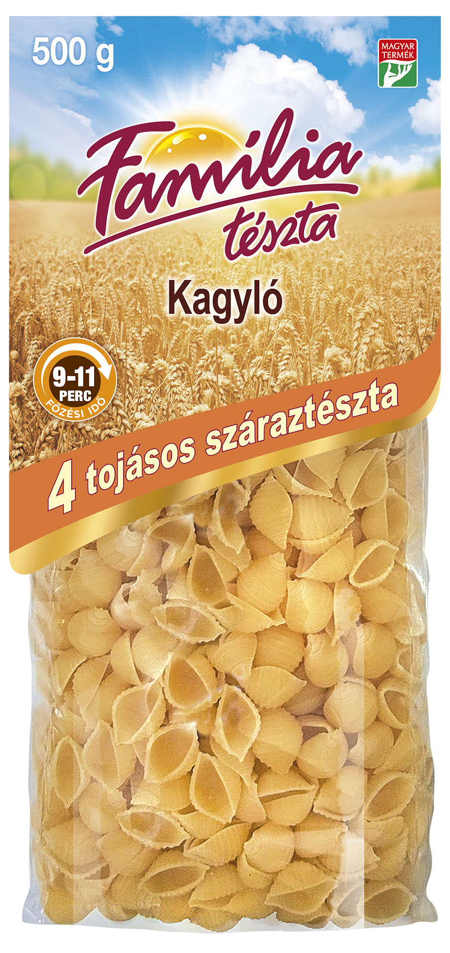 Kagyló 4 tojásos száraztészta 400 g